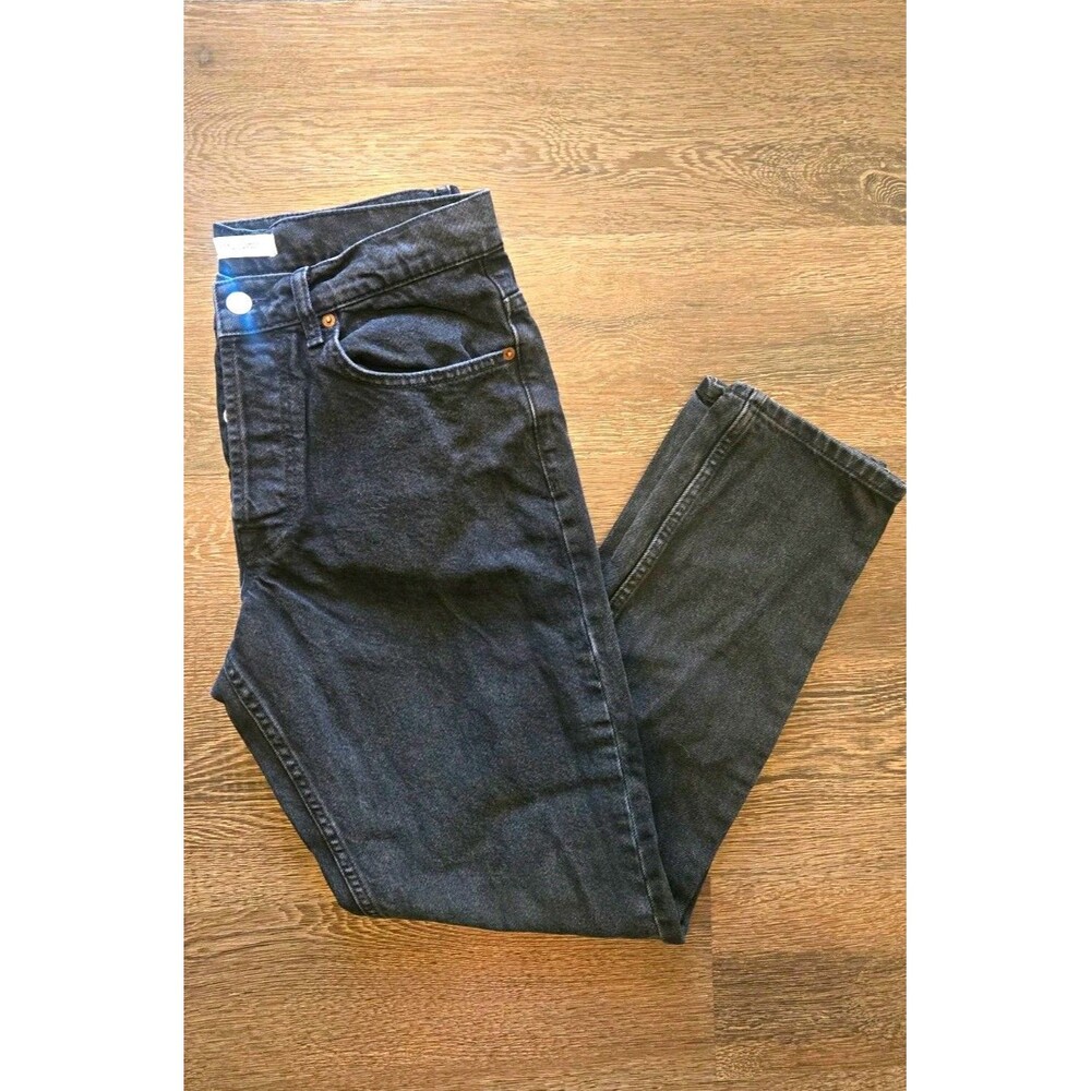 Zara Black Button-Fly Denim Jeans (NWOT) Womens Size 12